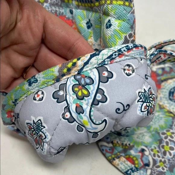 VERA BRADLEY CITRUS PAISLEY PATTERN OVEN MITT AND POT HOLDER NWOT QUILTED - Picture 4 of 12